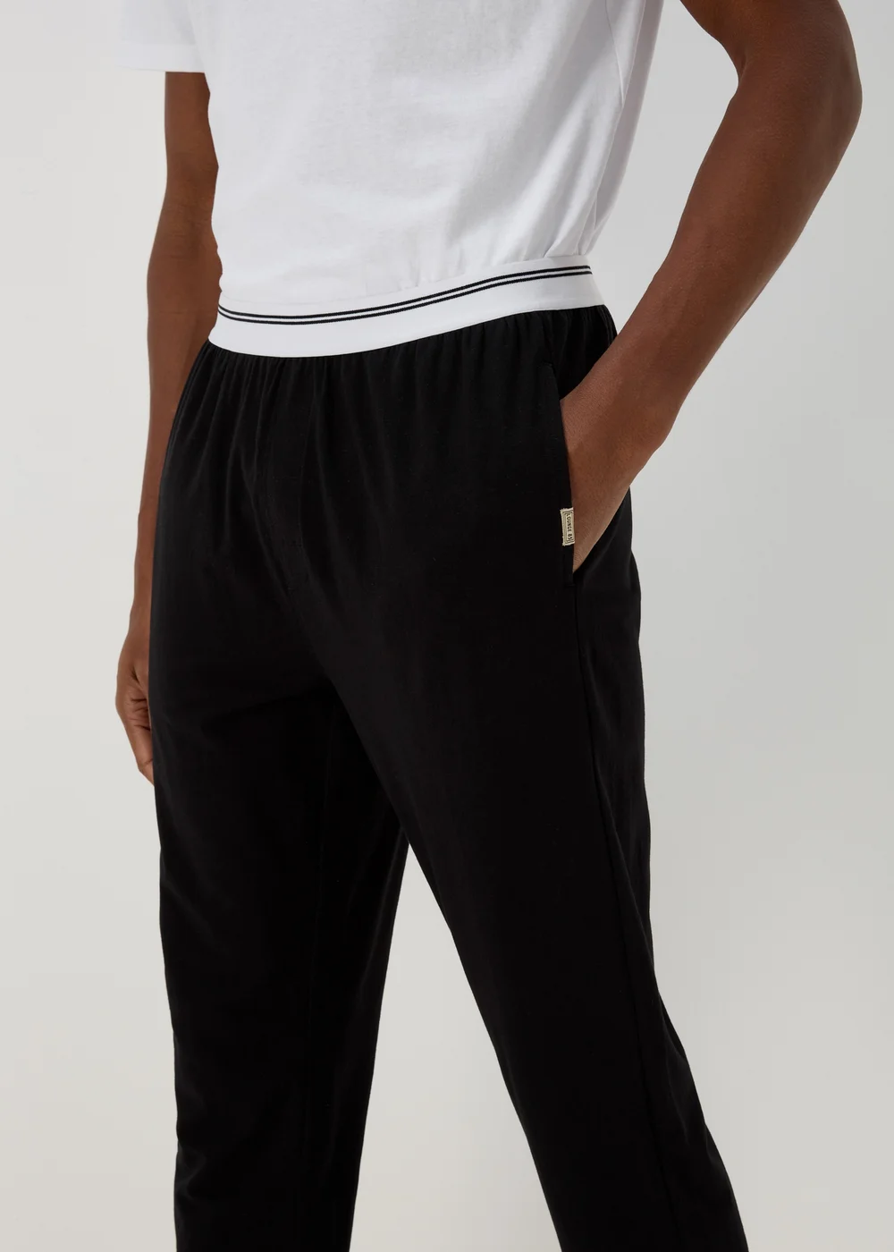 Black Stripe Jacquard Waistband Trousers - Extra small Image 3