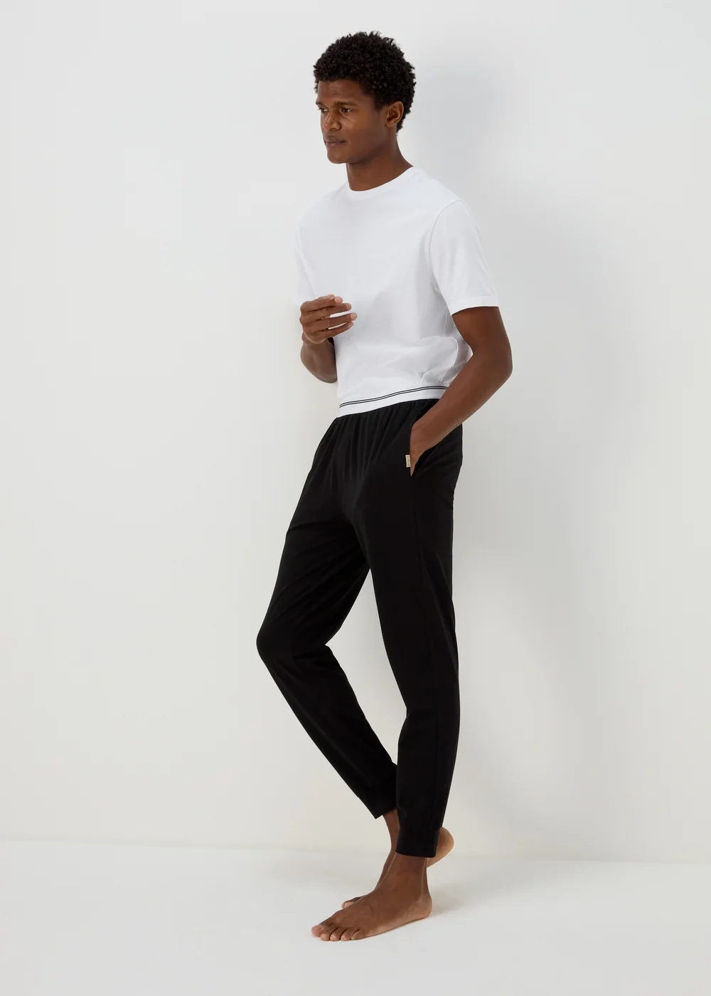 Black Stripe Jacquard Waistband Trousers - Extra small Image 1