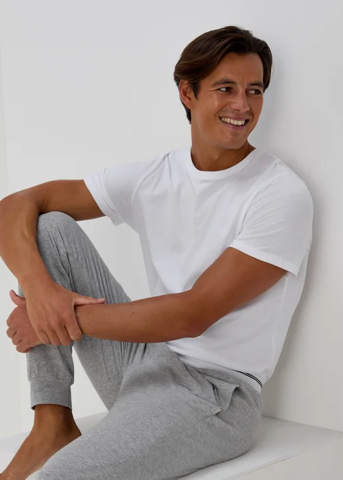 Grey Stripe Jacquard Waistband Joggers - Extra small Image 3