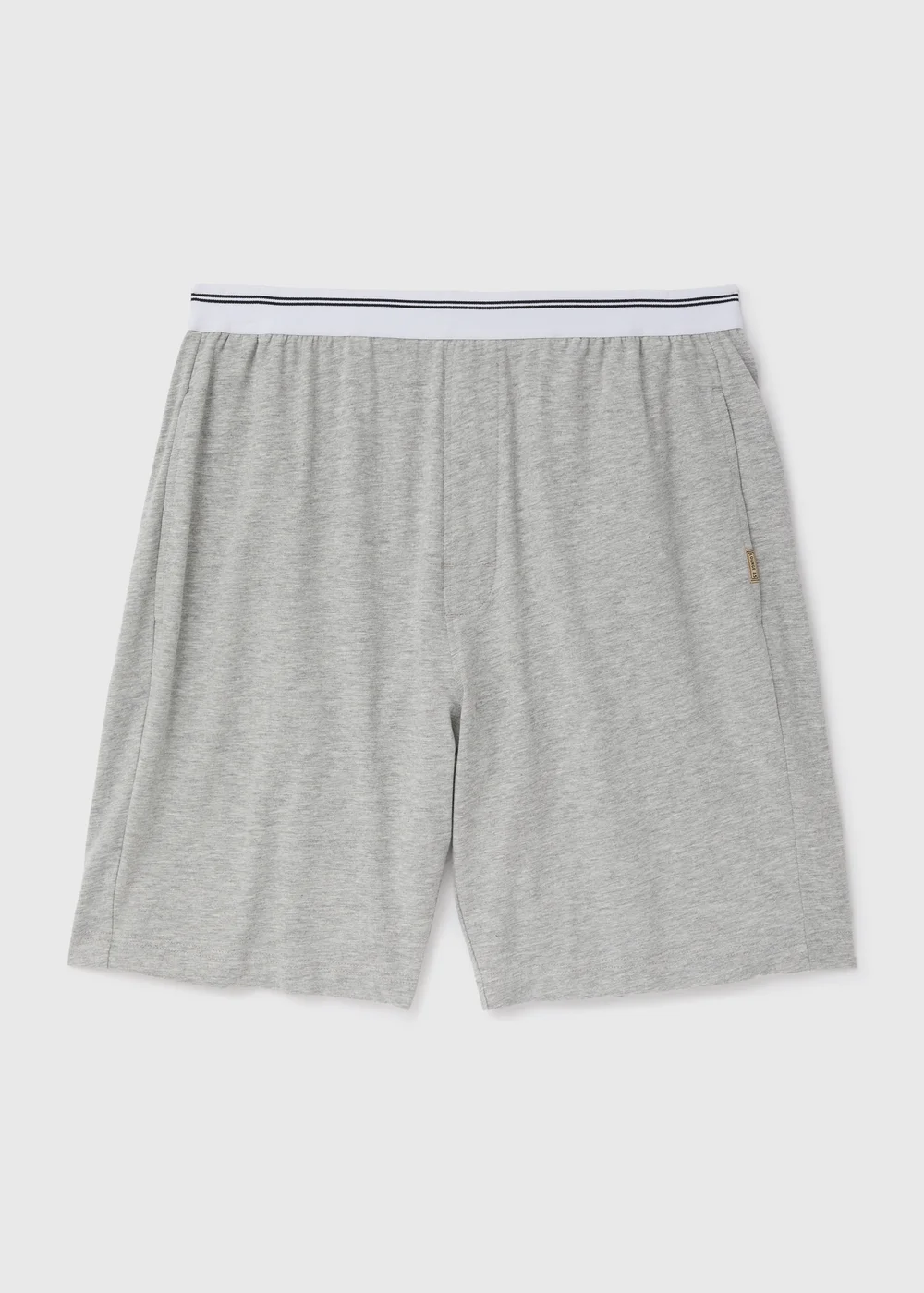 Grey Stripe Jacquard Waistband Shorts - Extra small Image 4
