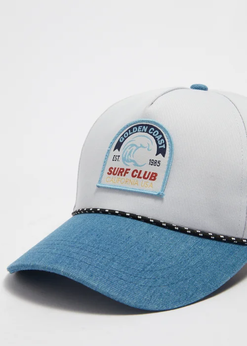 Ice Blue Contrast Surf Club Denim Baseball Cap - One Size Image 2