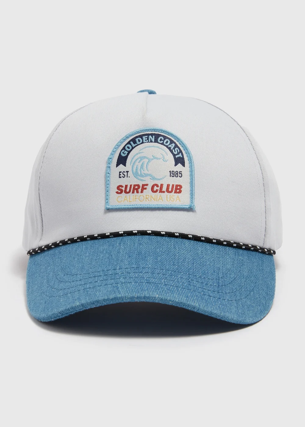 Ice Blue Contrast Surf Club Denim Baseball Cap - One Size Image 1