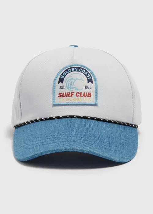 Ice Blue Contrast Surf Club Denim Baseball Cap - One Size Image 1