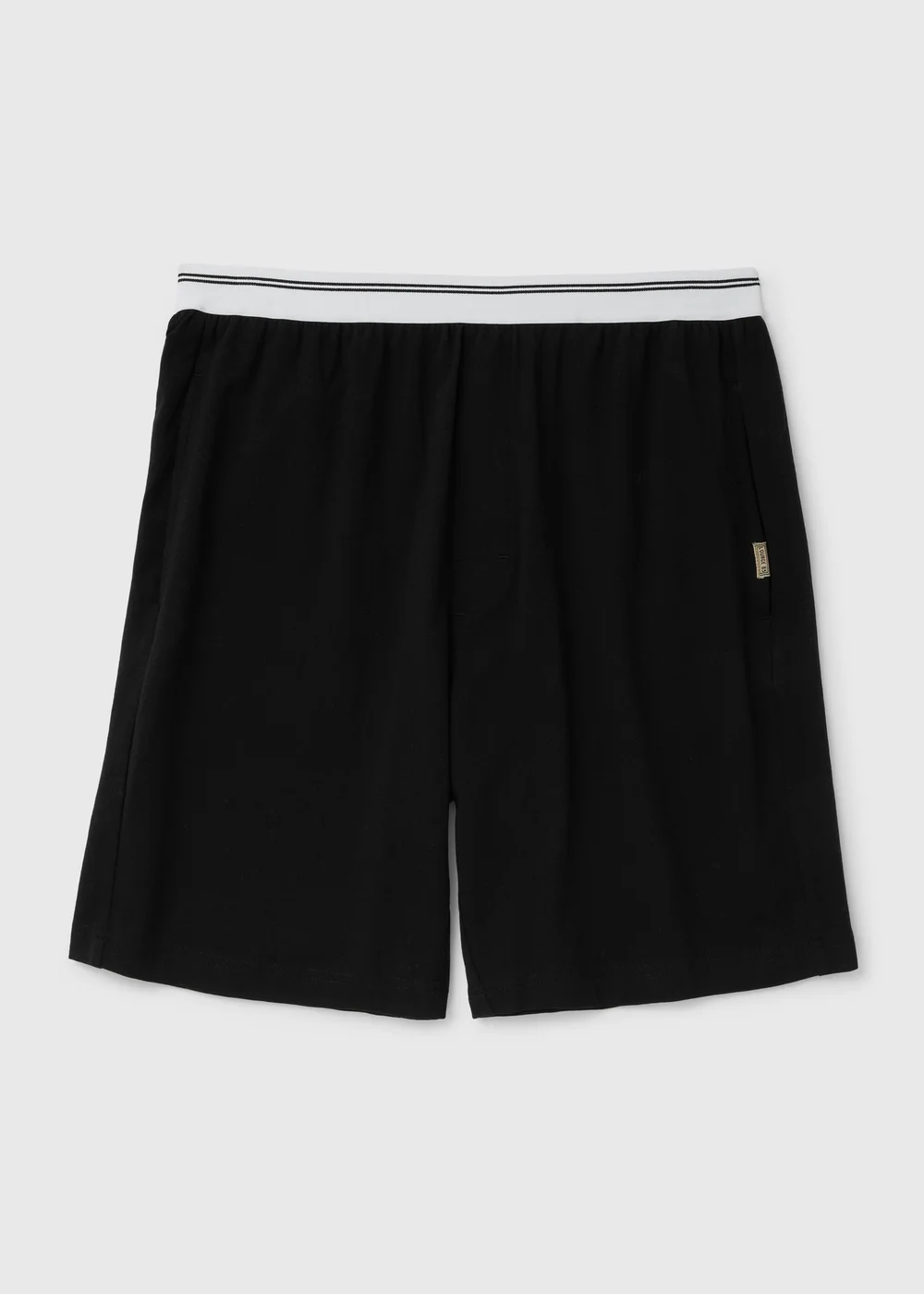 Black Jacquard Stripe Waistband Shorts - Extra small Image 4