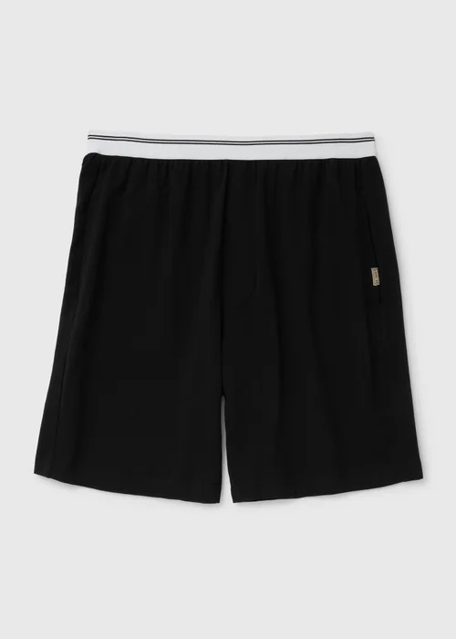 Black Jacquard Stripe Waistband Shorts - Extra small Image 4