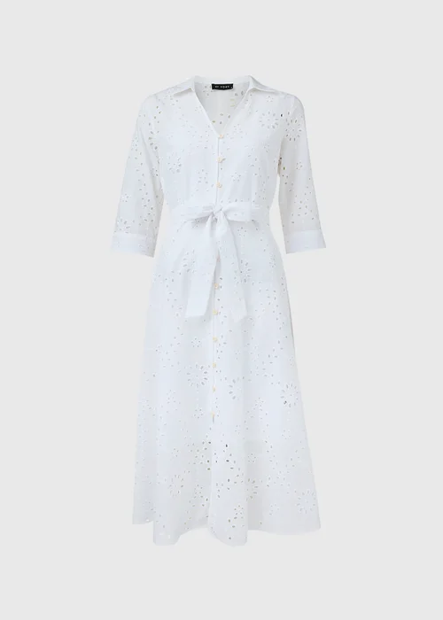 Et Vous White Schiffli 3/4 Sleeve Dress - 8 Image 5
