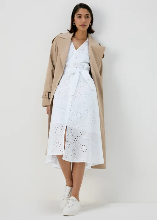 Et Vous White Schiffli 3/4 Sleeve Dress - 8 Image 4