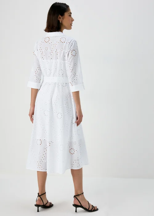 Et Vous White Schiffli 3/4 Sleeve Dress - 8 Image 2