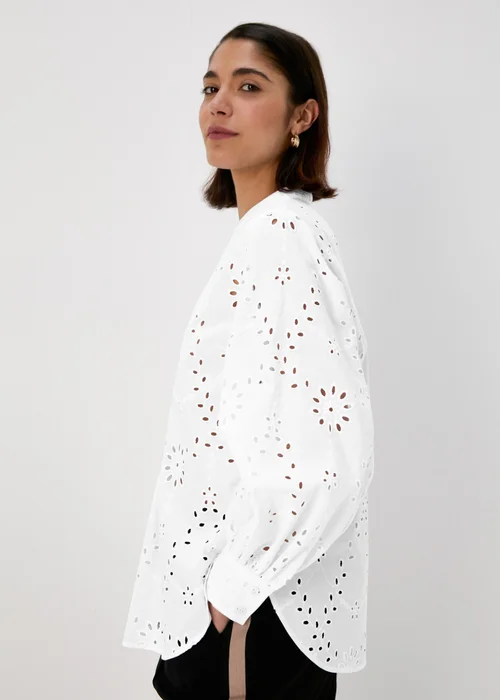 Et Vous White Schiffli Shirt - 8 Image 3