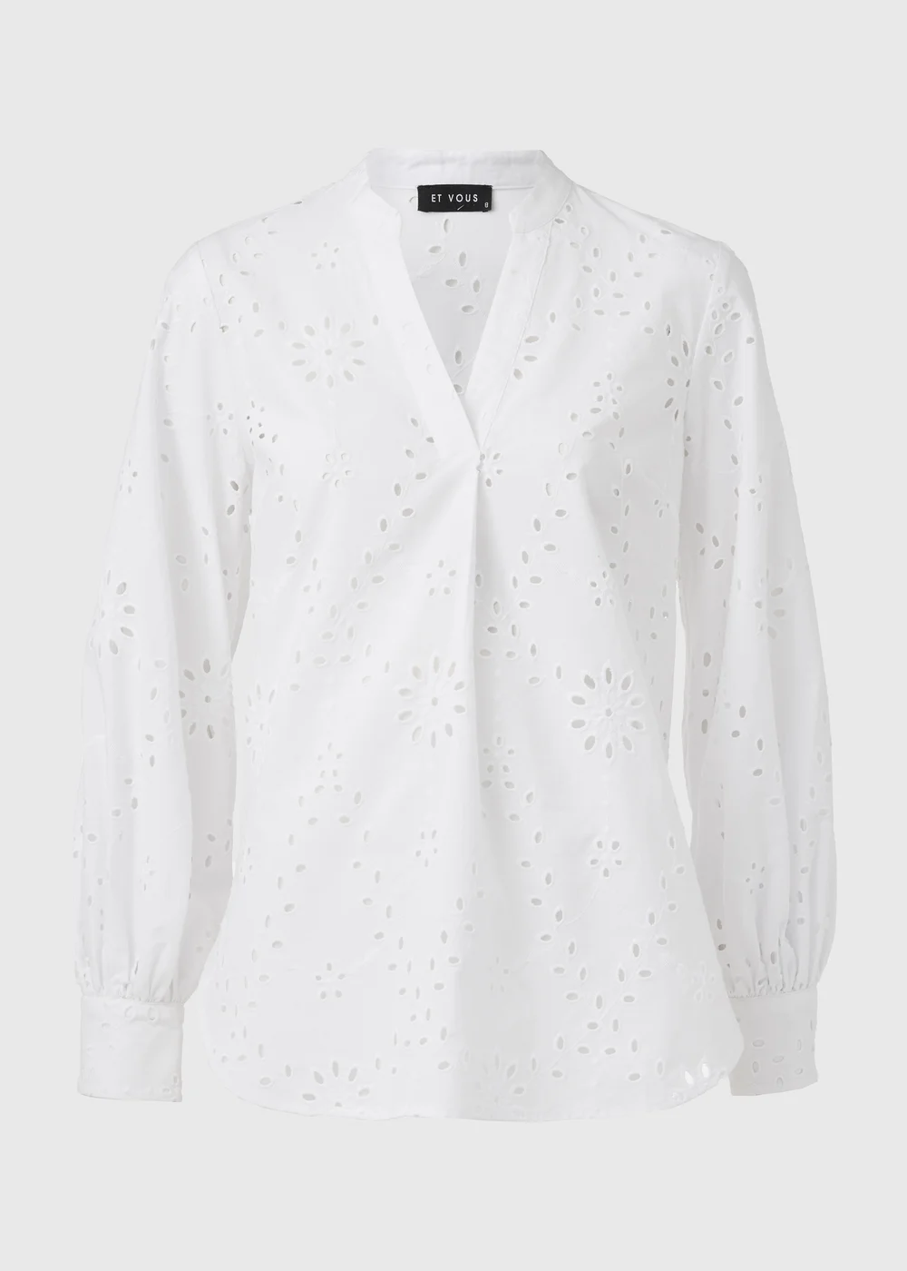 Et Vous White Schiffli Shirt - 8 Image 5