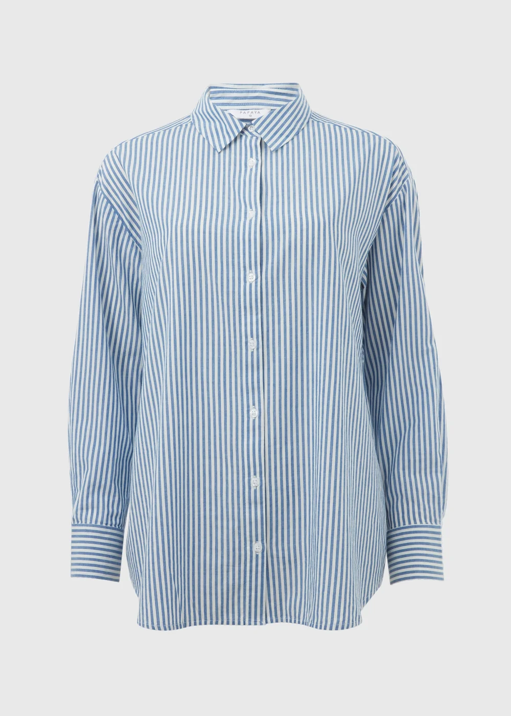 Blue Stripe Cotton Shirt - Size 8 Image 5
