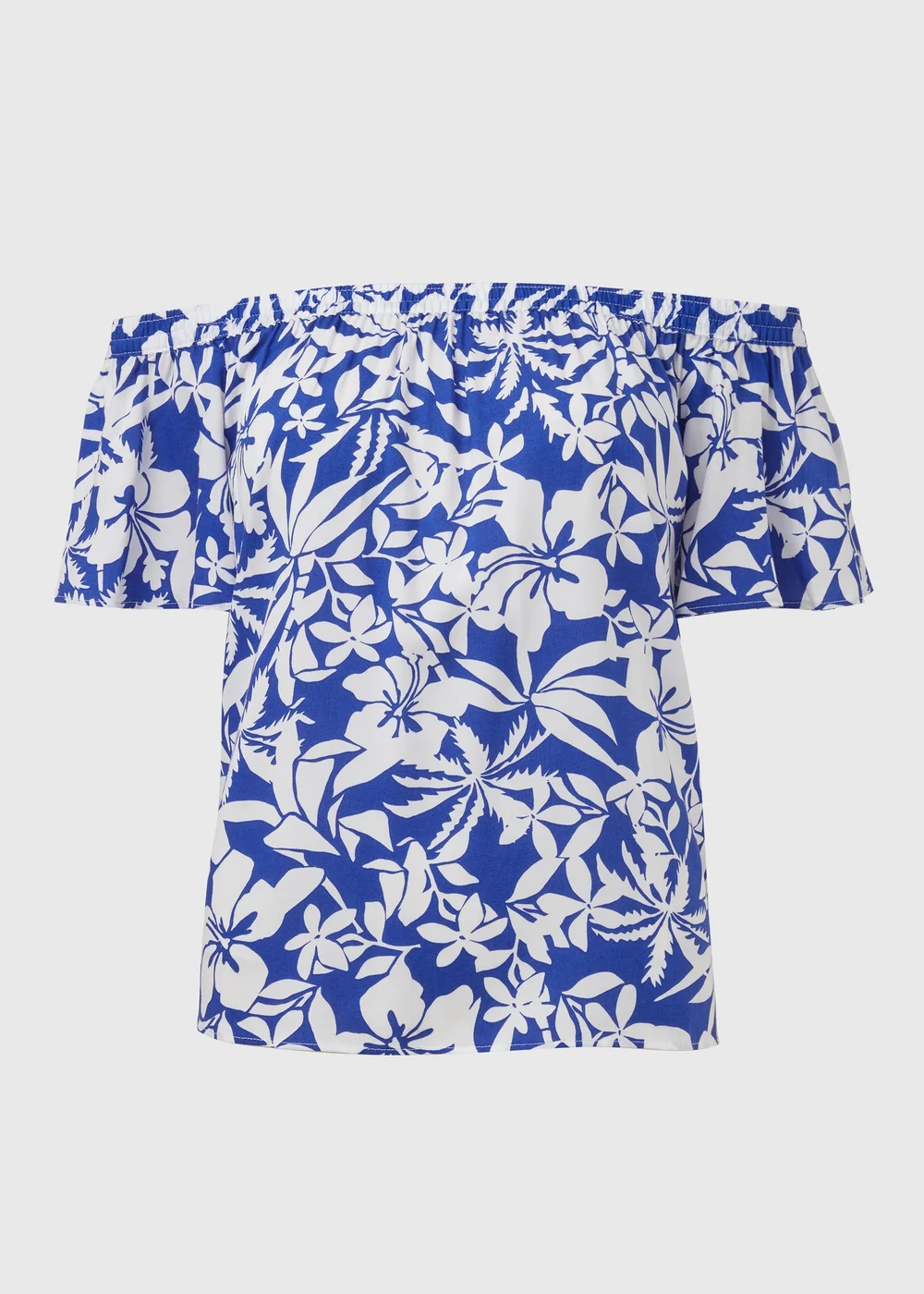 Blue Bardot Floral Viscose Top - Size 8 Image 5