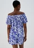 Blue Bardot Floral Viscose Top - Size 8 Image 2