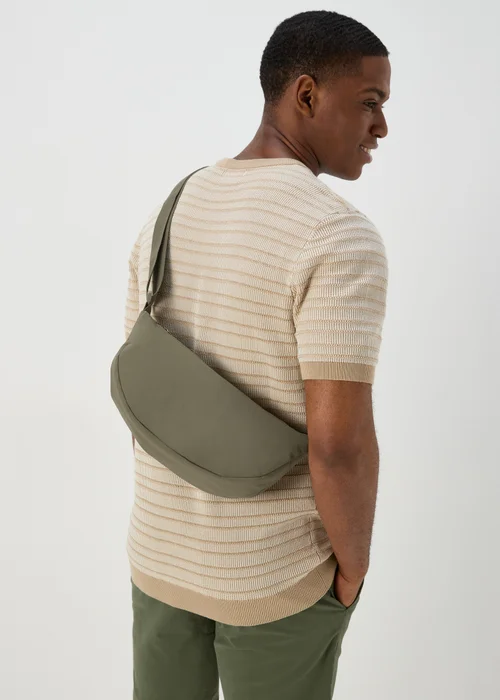 Khaki Cross Body Pouch Bag - One Size Image 1