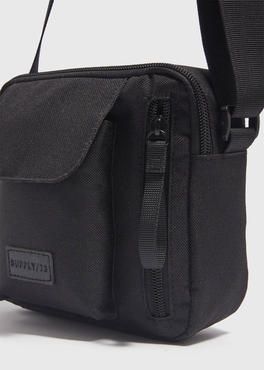 Black Square Cross Body Bag - One Size Image 4