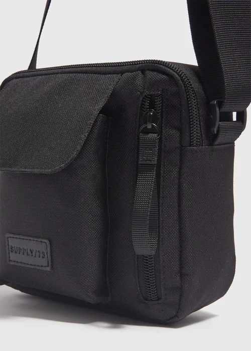 Black Square Cross Body Bag - One Size Image 4