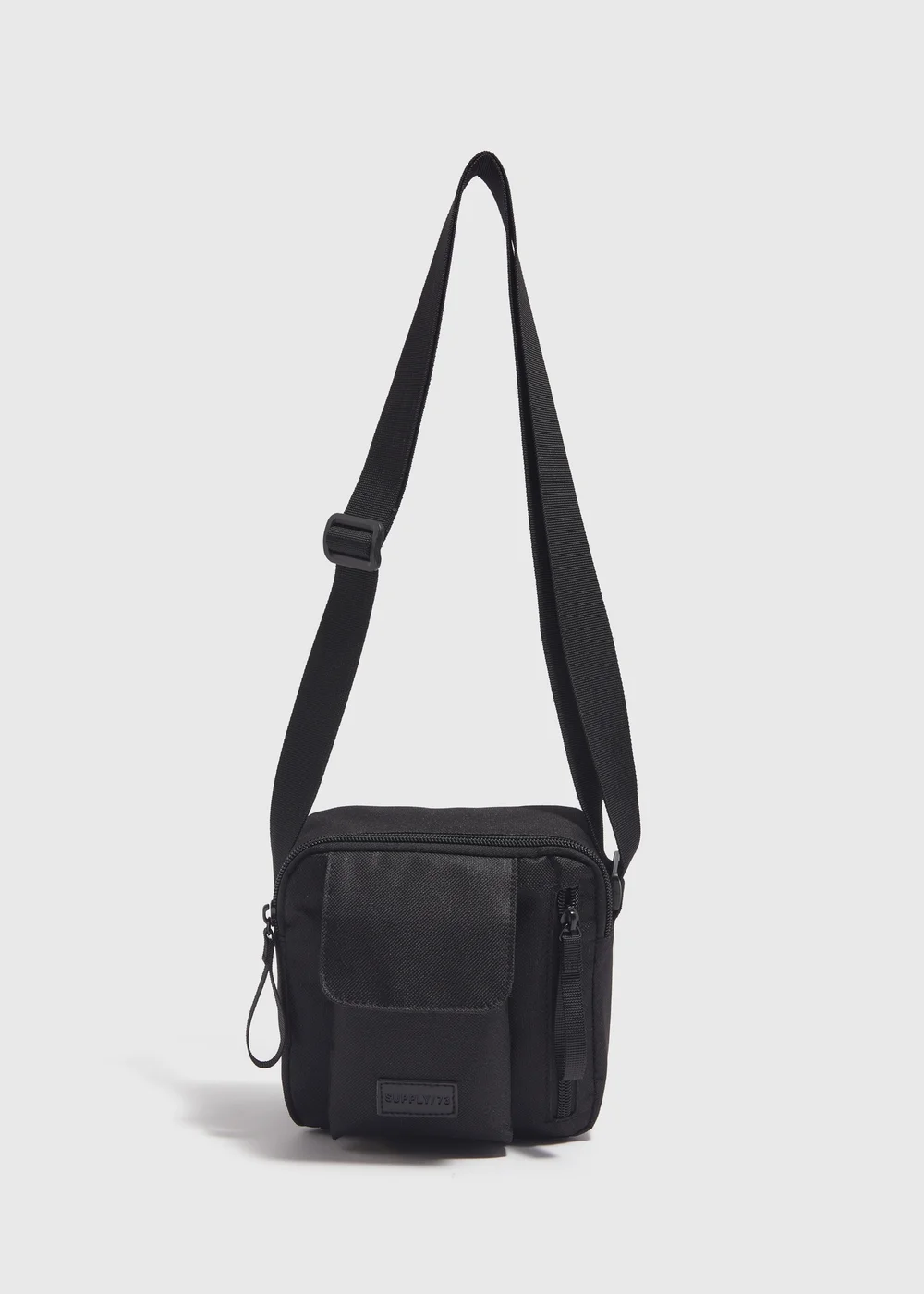 Black Square Cross Body Bag - One Size Image 3