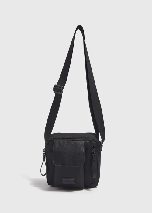 Black Square Cross Body Bag - One Size Image 3