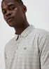 Souluxe Ice Grey Stripe Golf Polo Shirt - S Image 3