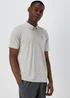 Souluxe Ice Grey Stripe Golf Polo Shirt - S Image 1