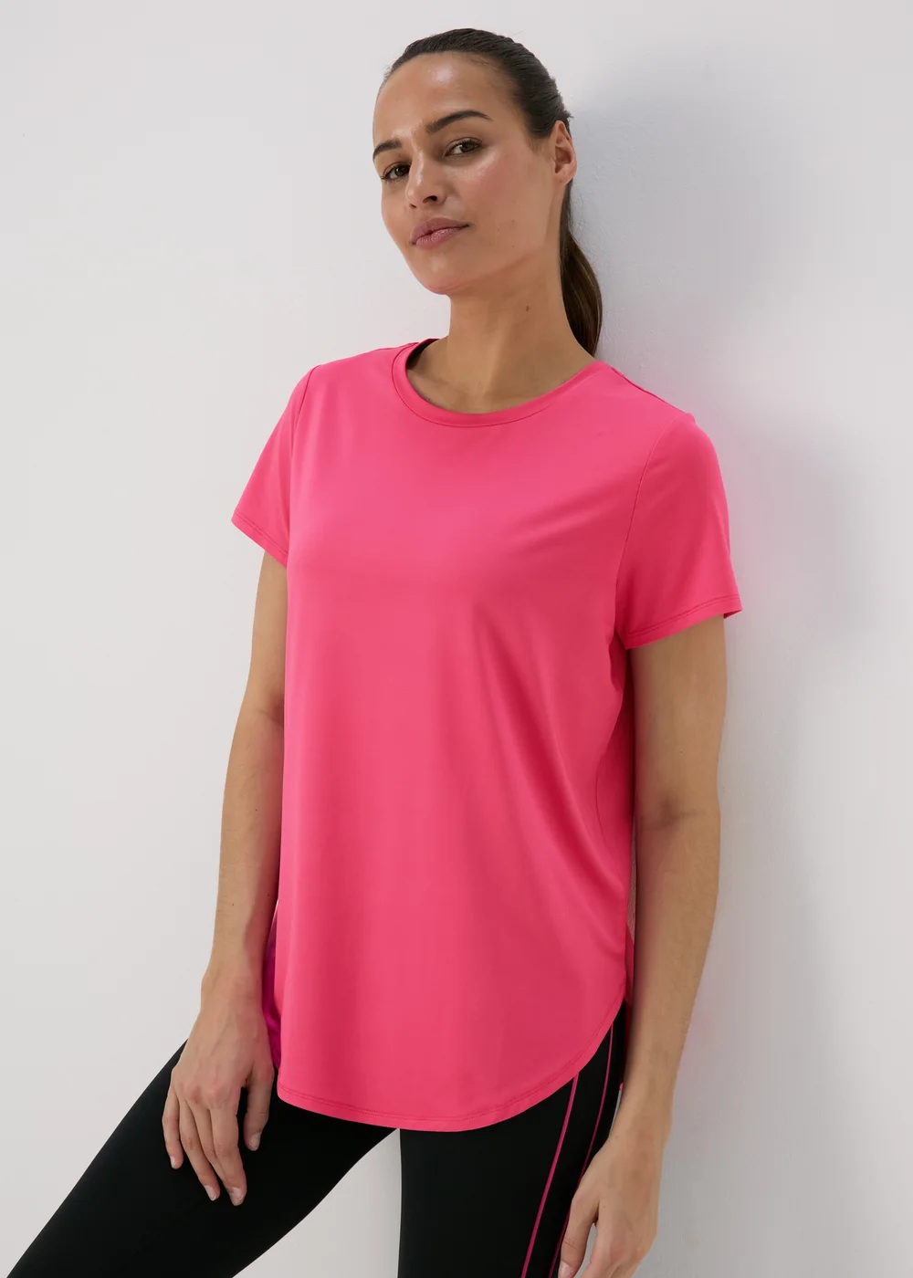 Souluxe Pink Longline T-Shirt - S Image 1