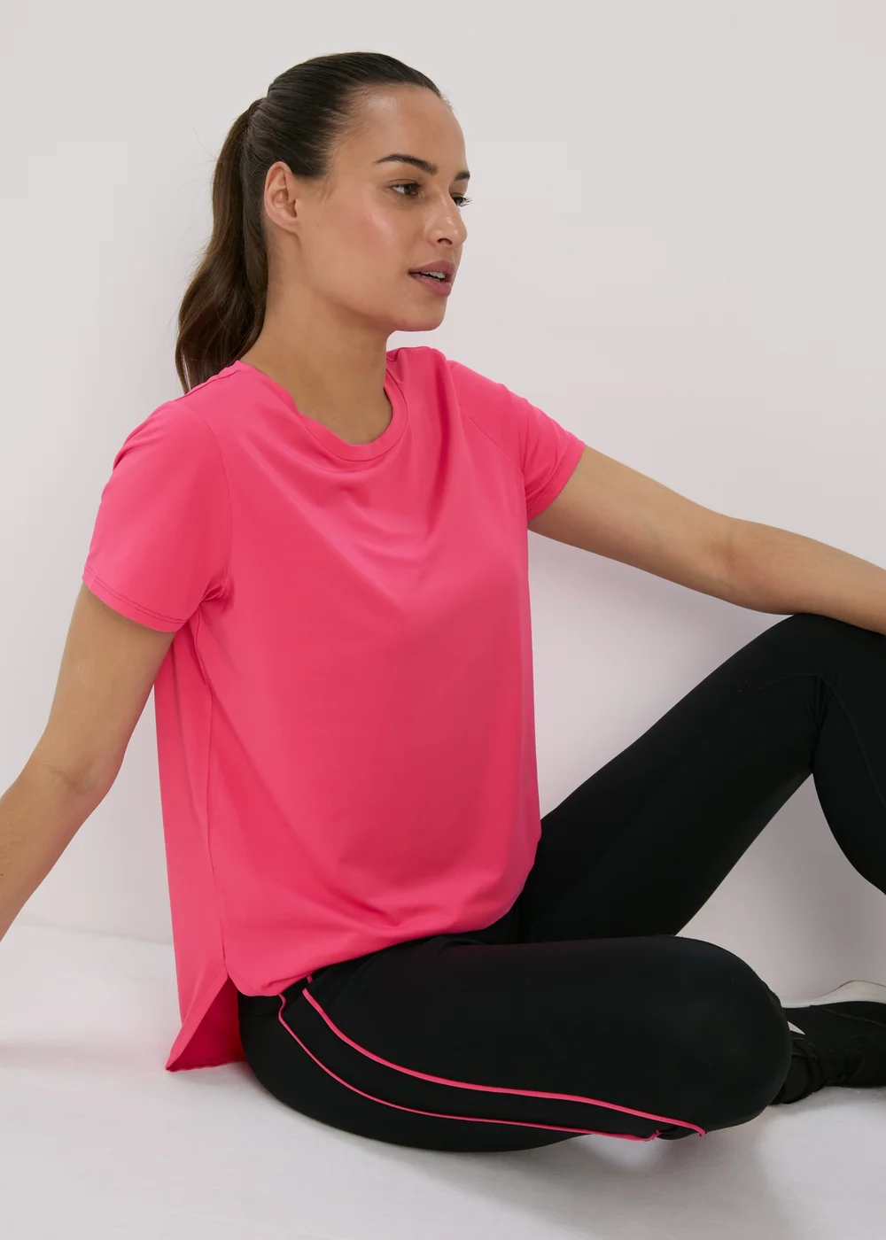 Souluxe Pink Longline T-Shirt - S Image 4