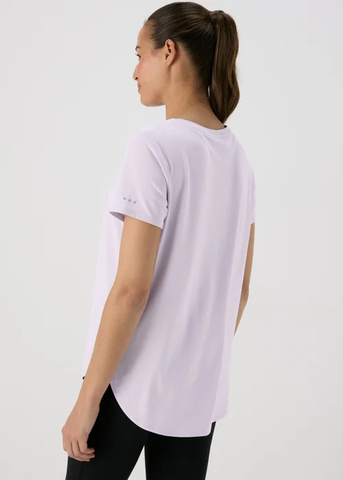 Souluxe Lilac Longline T-Shirt - Small Image 2