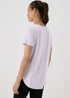 Souluxe Lilac Longline T-Shirt - Small Image 2
