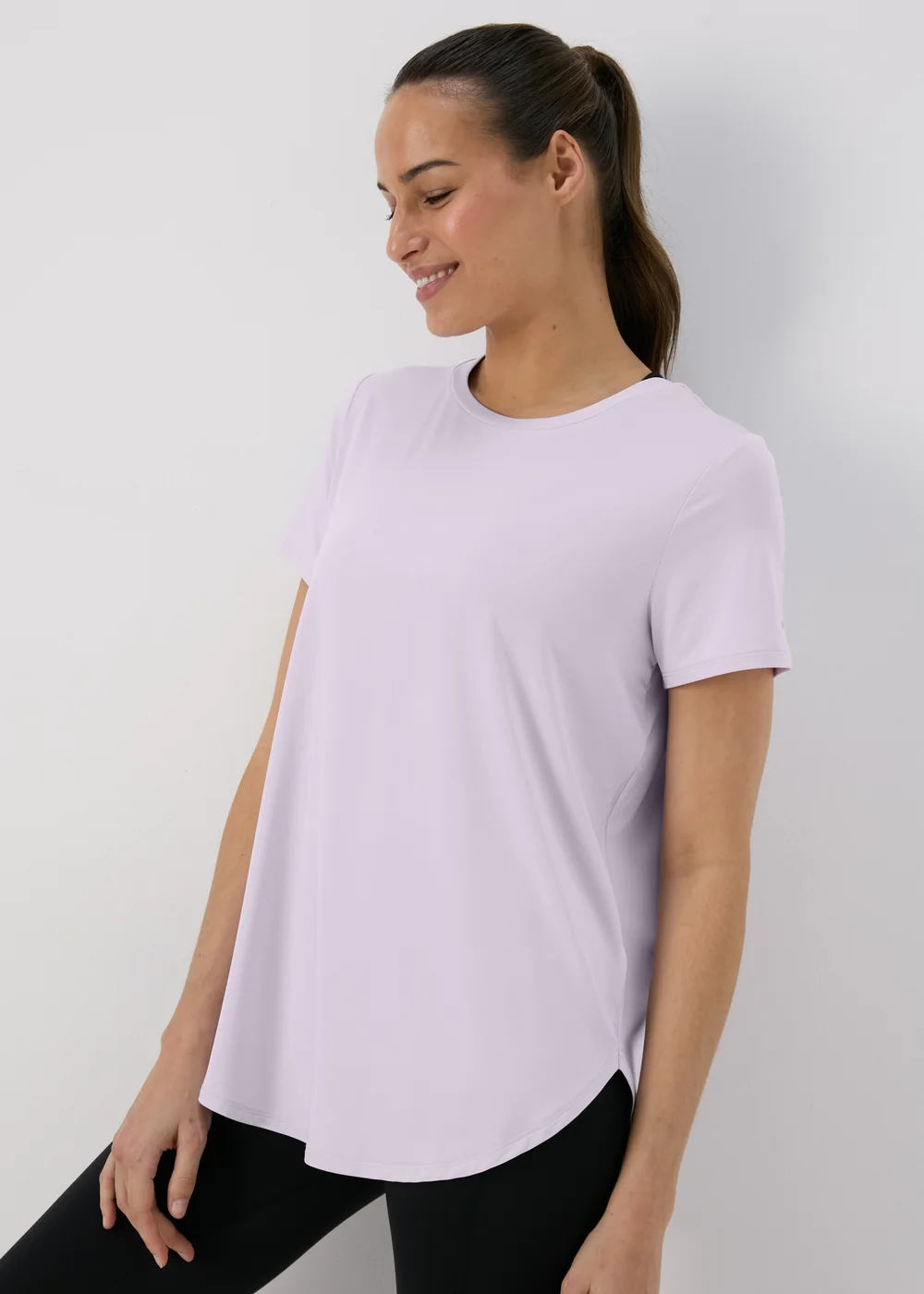 Souluxe Lilac Longline T-Shirt - Small Image 1