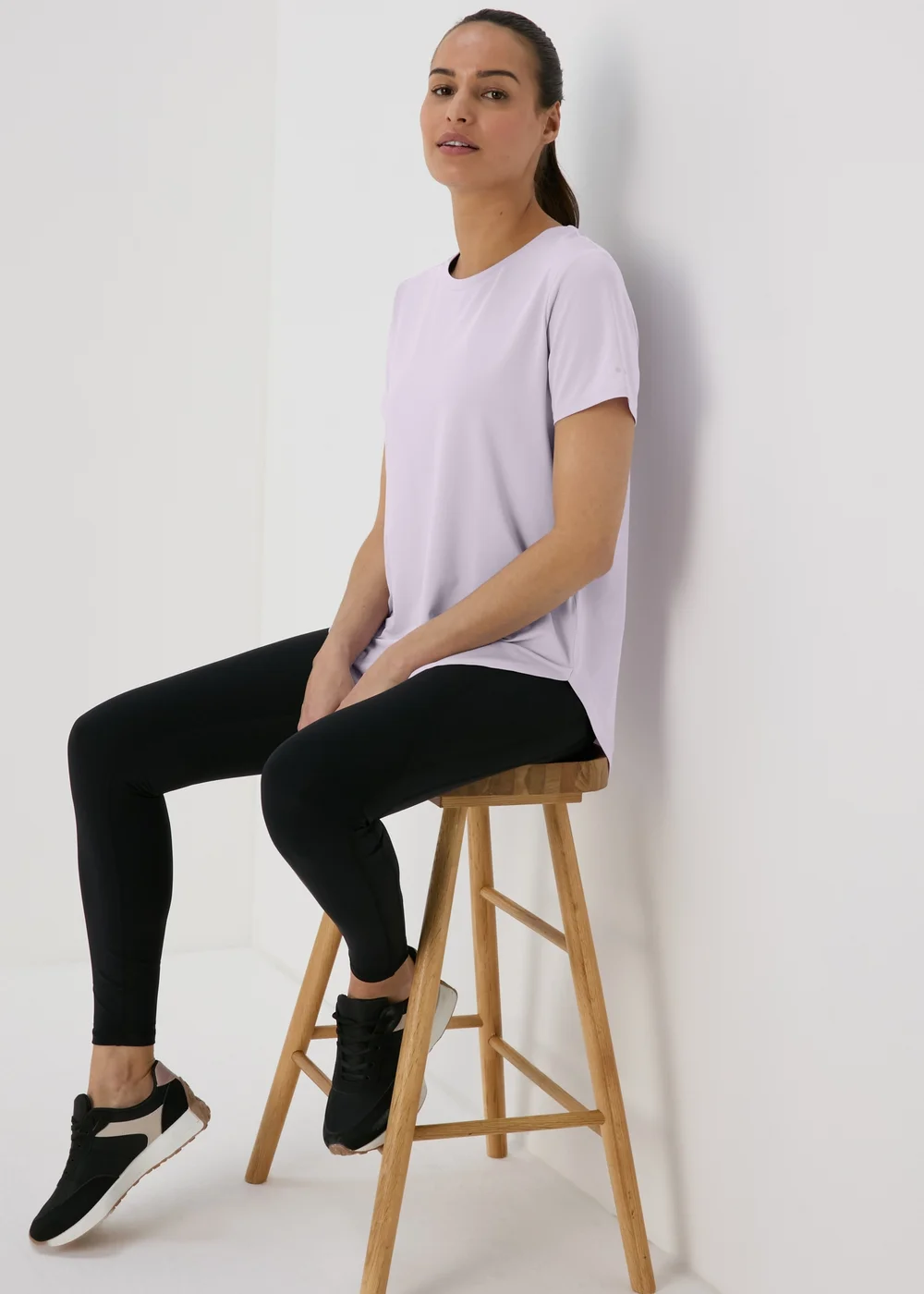 Souluxe Lilac Longline T-Shirt - Small Image 4