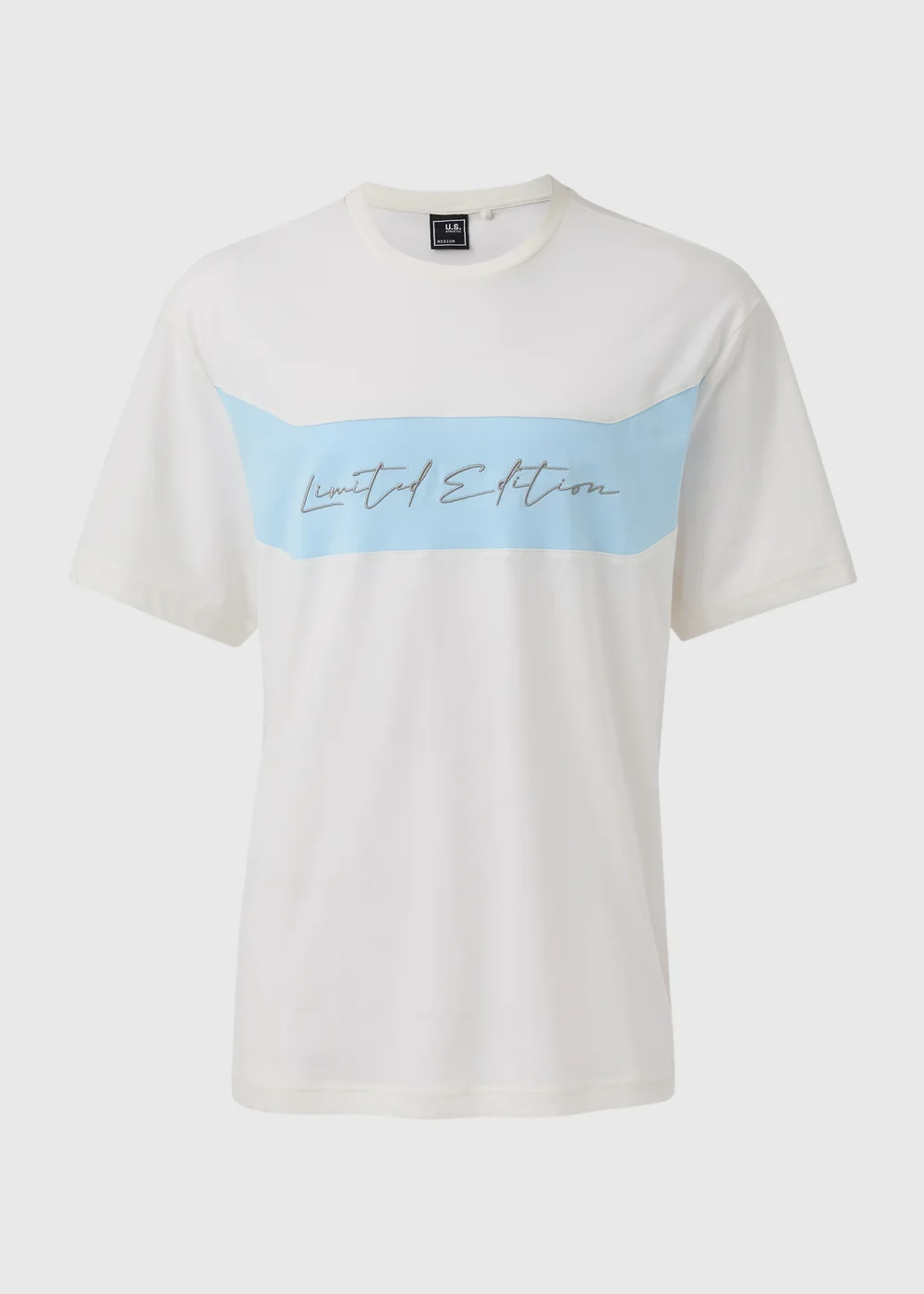 US Athletic Cream Oversized Slogan T-Shirt - Extra small Image 4