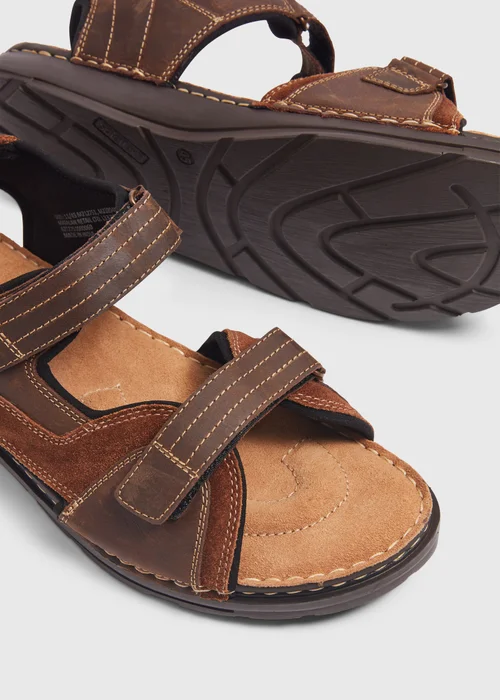 Soleflex Brown Leather Adventure Sandals - 6 Image 2