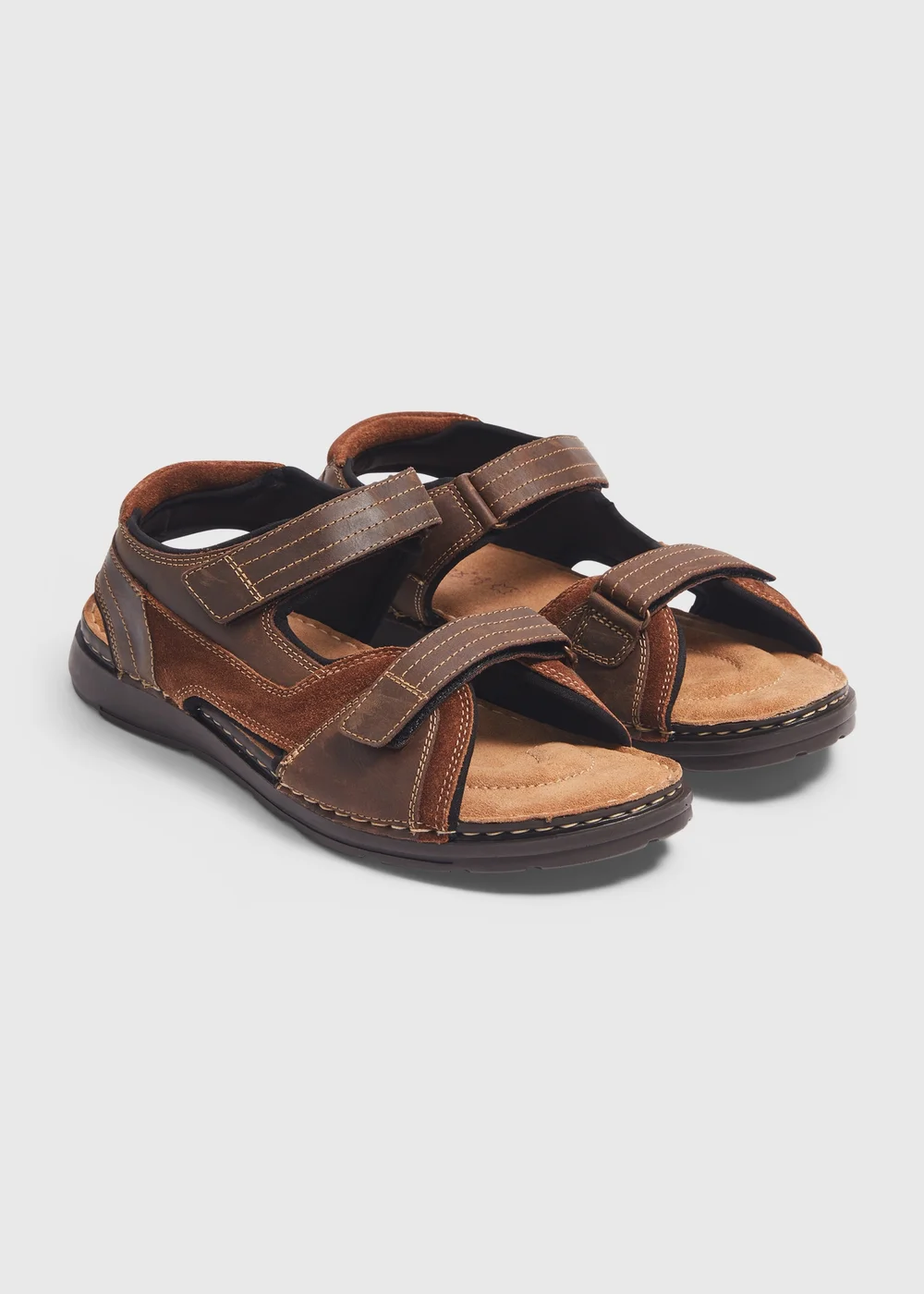 Soleflex Brown Leather Adventure Sandals - 6 Image 1