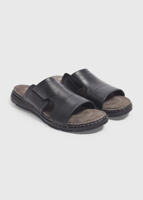 Black Leather Sandal - Size 6 Image 1