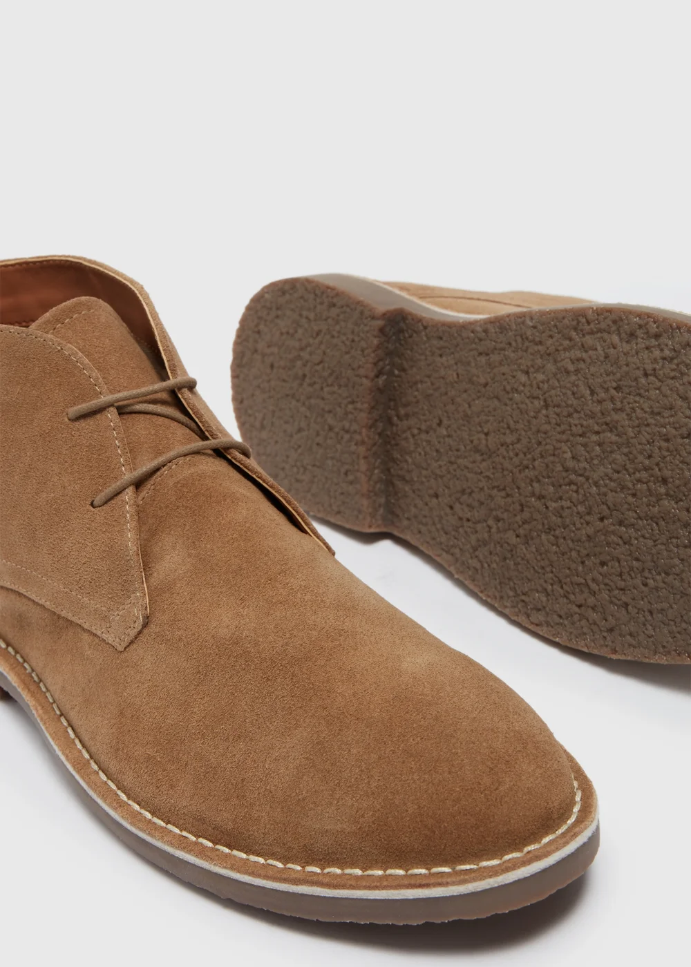 Stone Suede Desert Boots - Size 6 Image 2