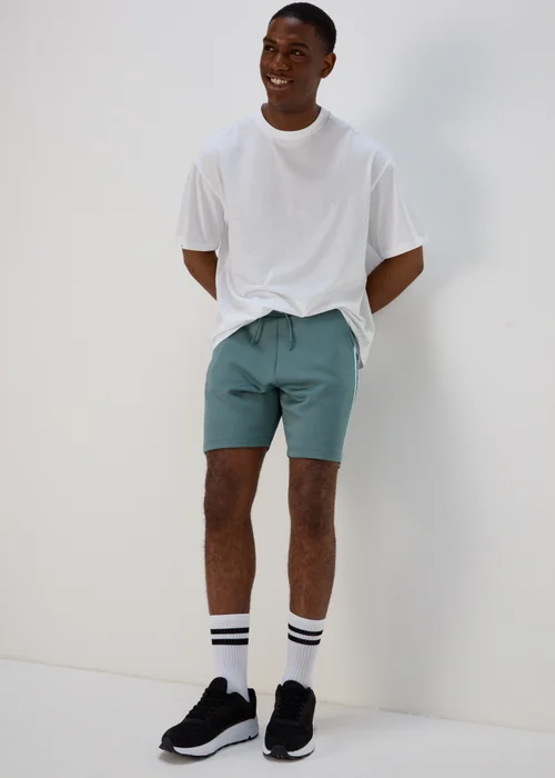 Teal Tape Jogger Shorts - XS Image 4