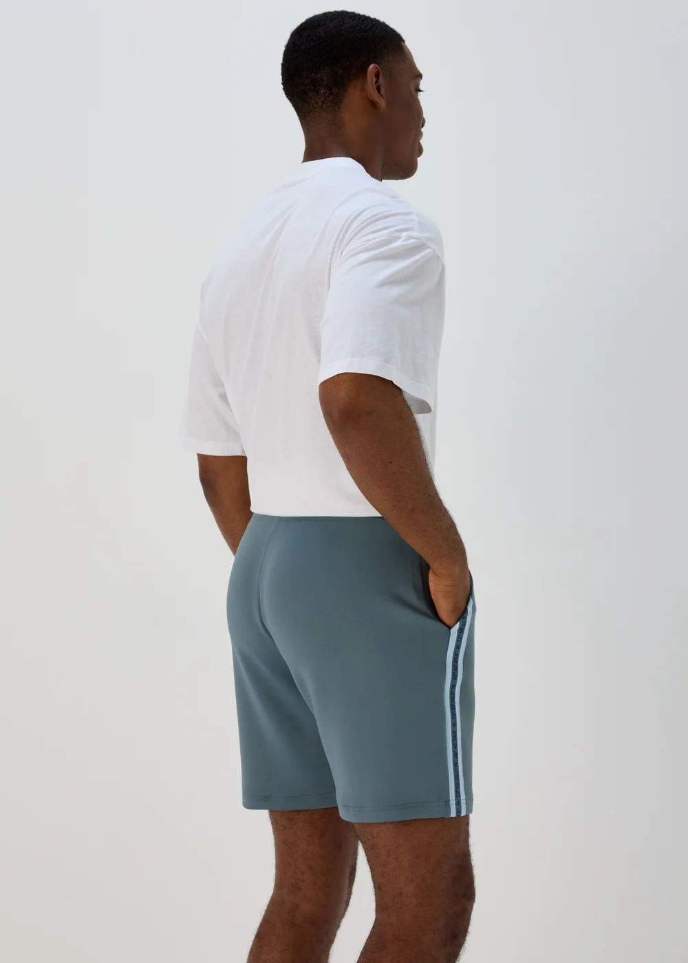 Teal Tape Jogger Shorts - XS Image 2