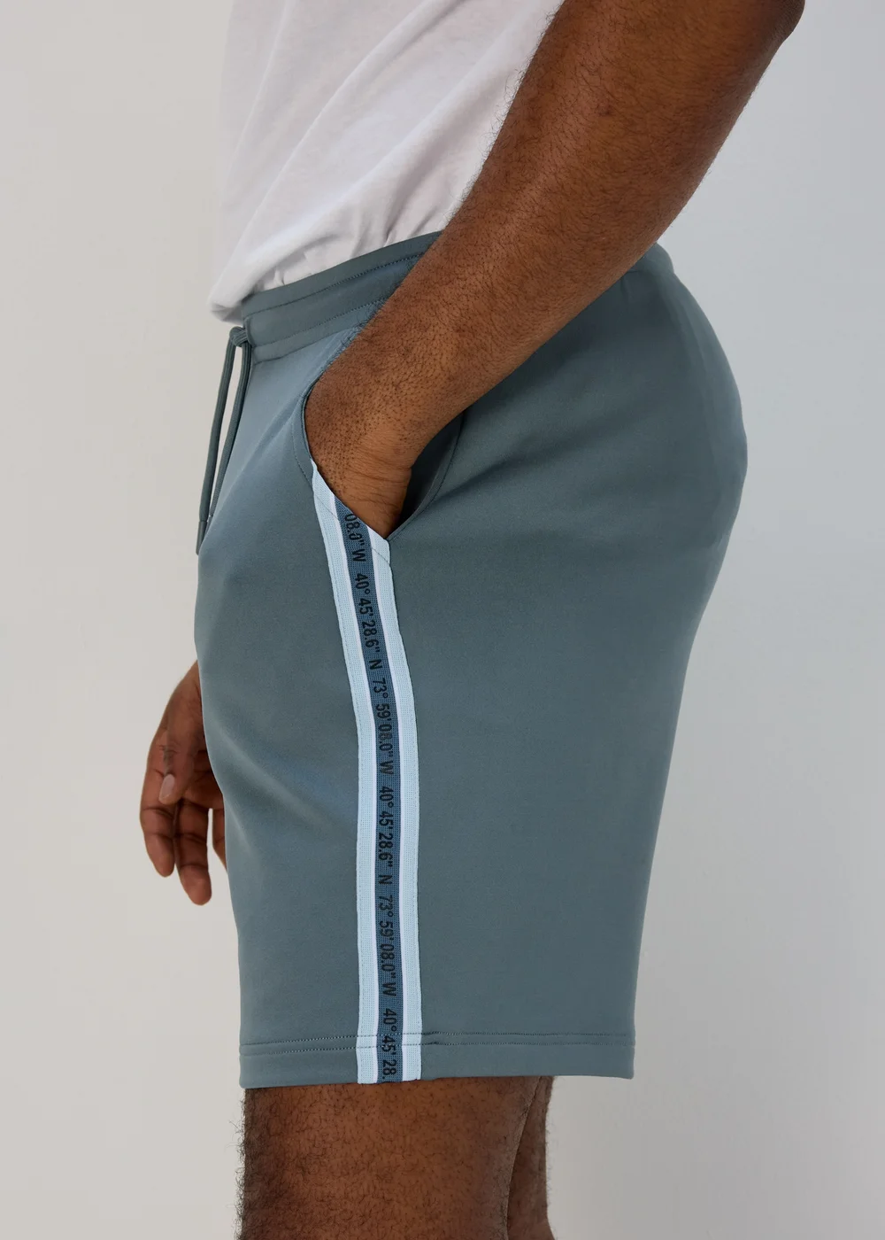 Teal Tape Jogger Shorts - XS Image 3