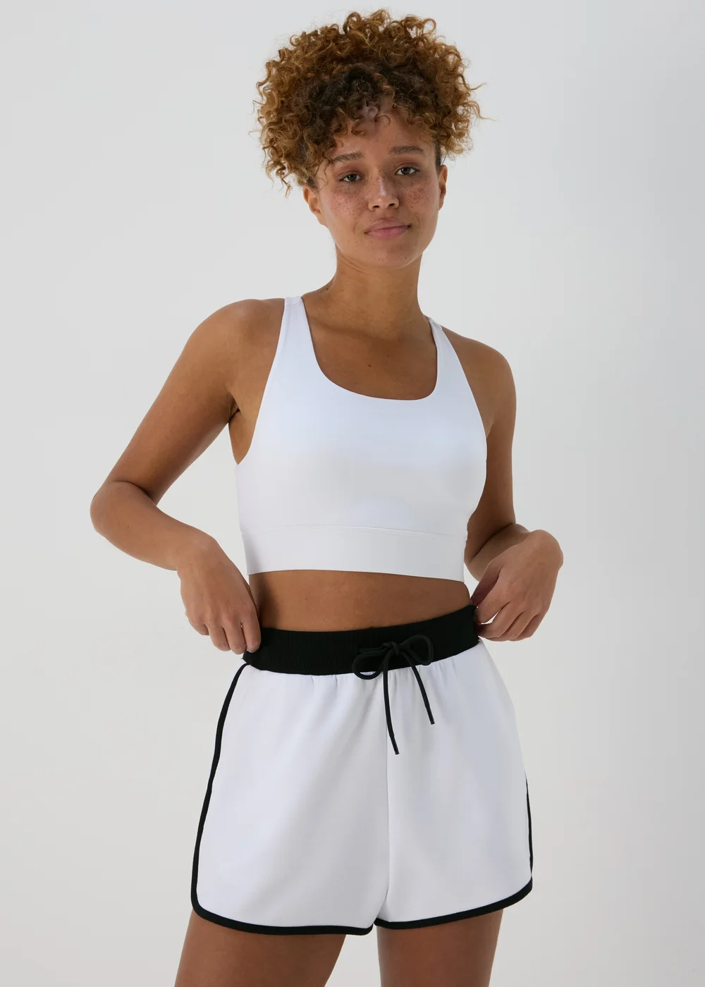 Souluxe White Sports Shorts - S Image 1