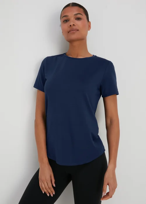 Souluxe Navy Blue Plain T-Shirt - S Image 1