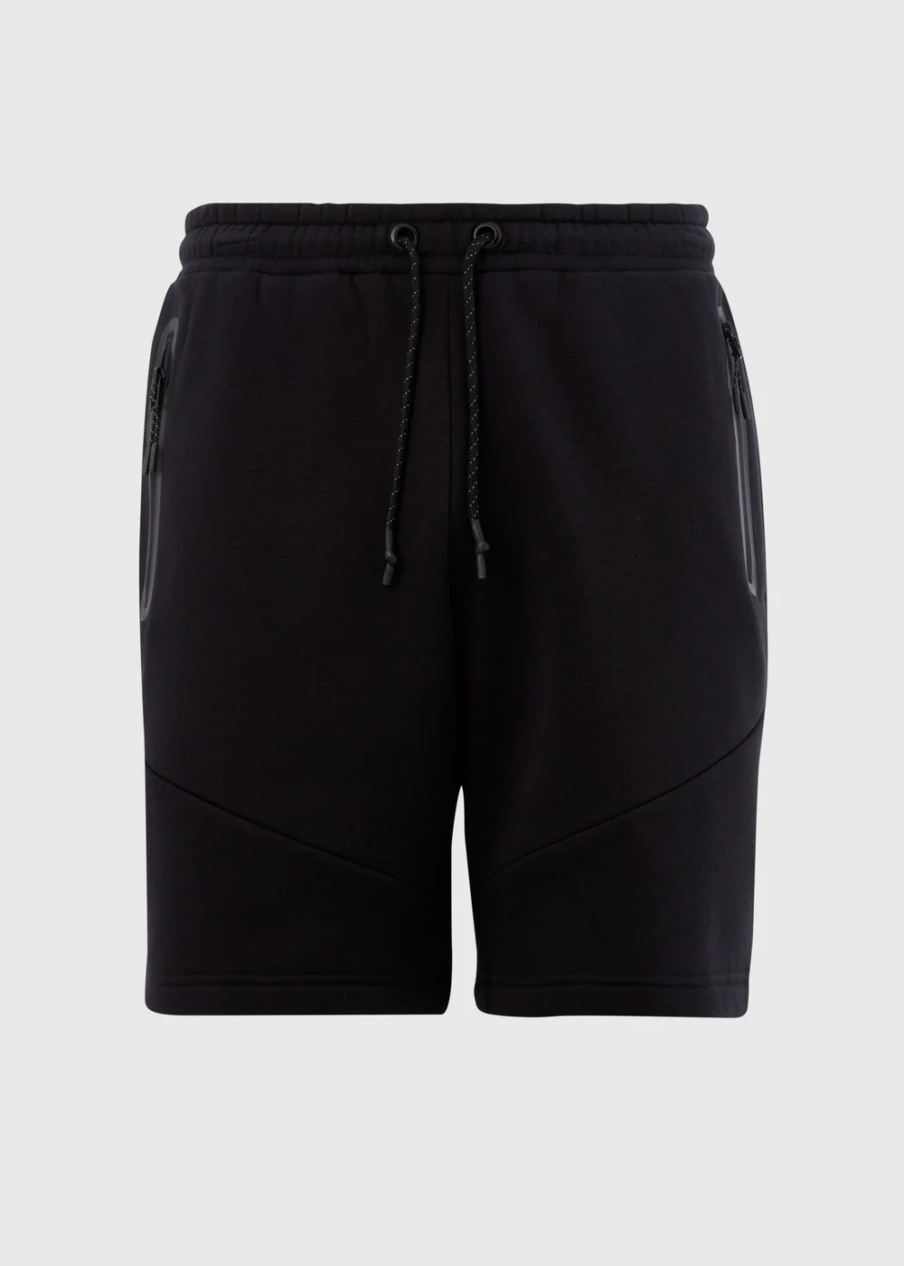 Black Clean Panel Joggers Shorts - XS Image 5