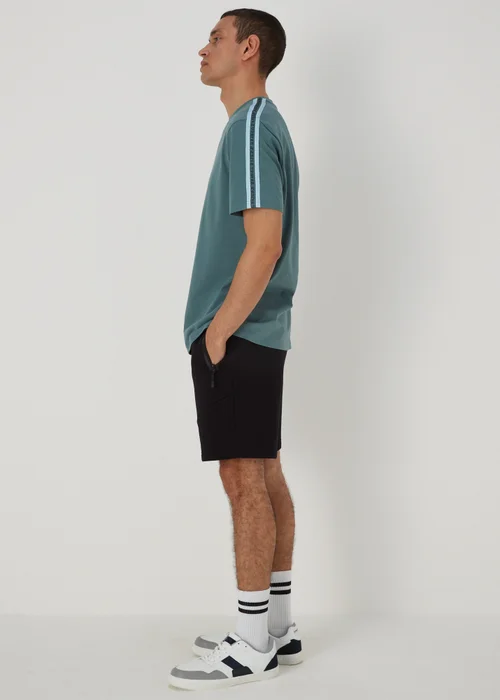 Black Clean Panel Joggers Shorts - XS Image 4