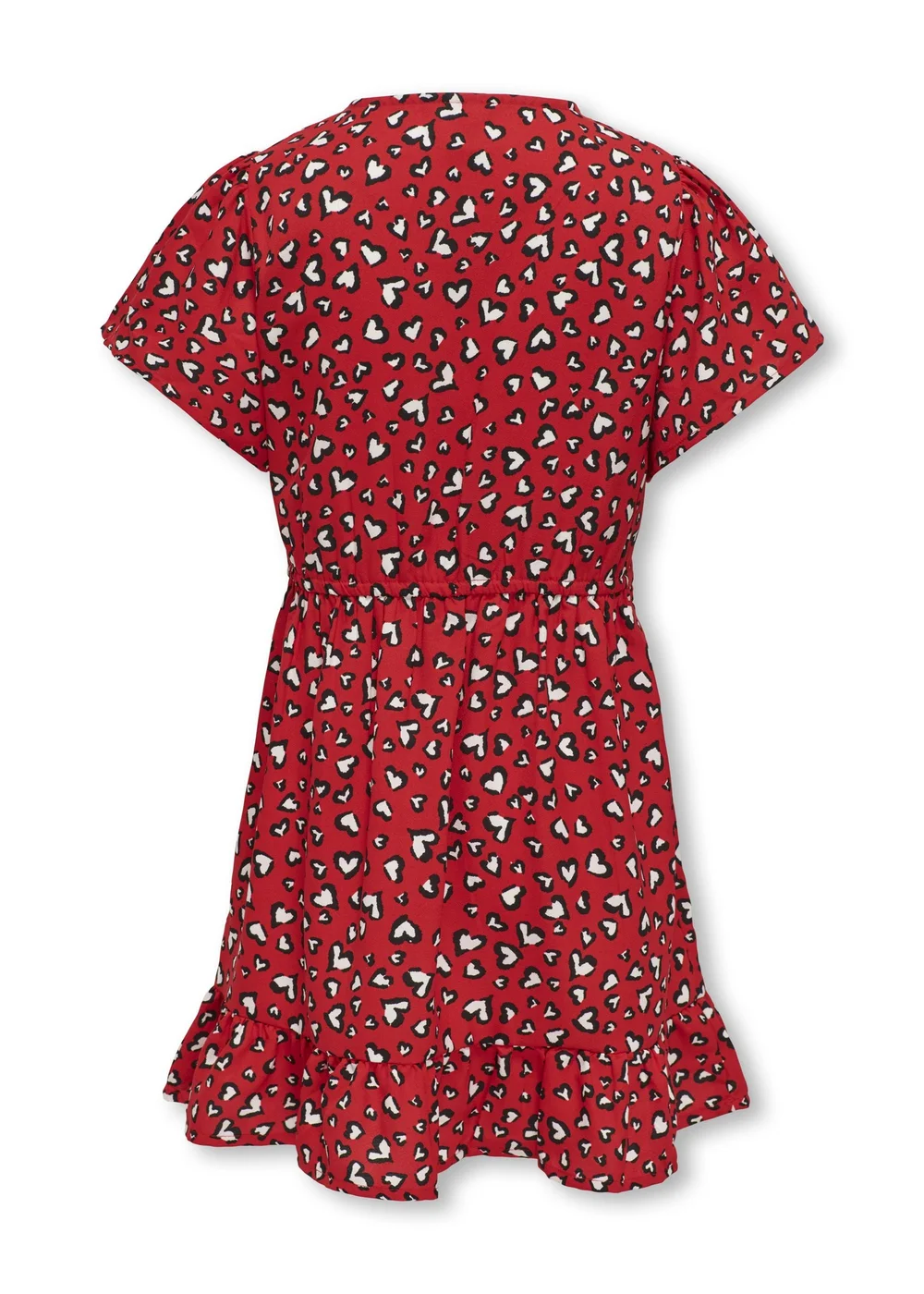 ONLY Girls Red Kogpalma Heart Print Dress (6-13yrs) - 10 Yrs Image 2