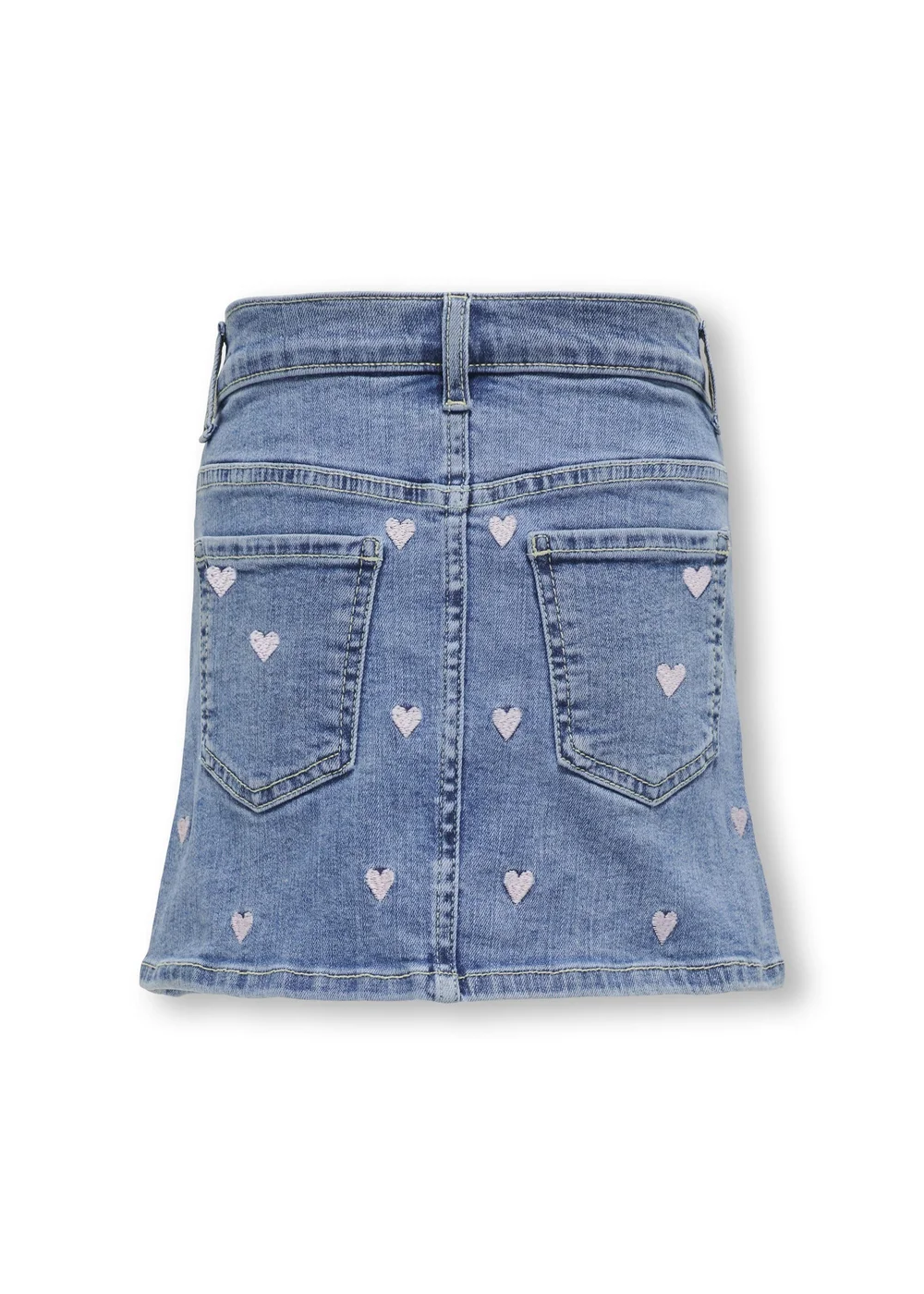 ONLY Girls Blue Heart Hoxton Denim Skirt (6-14yrs) - Age 10 Years Image 2