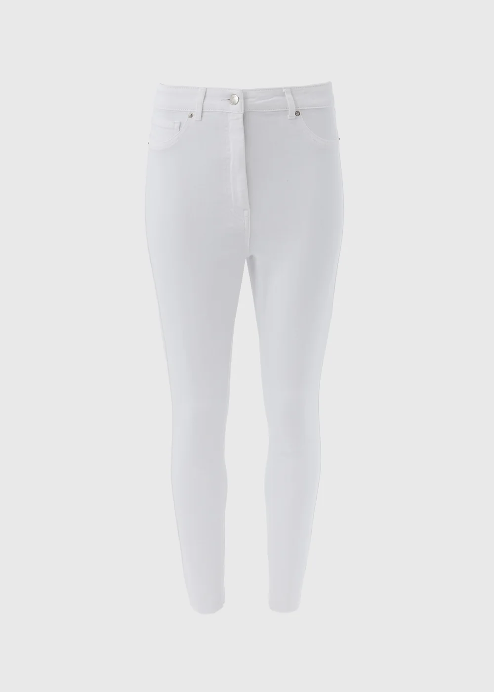 White Ankle Grazer Skinny Jeans - Size 8 Image 5