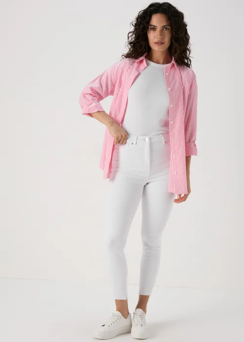 White Ankle Grazer Skinny Jeans - Size 8 Image 1