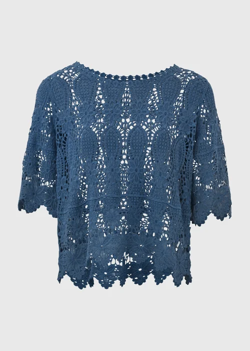 Blue Crochet T Shirt - 8 Image 5