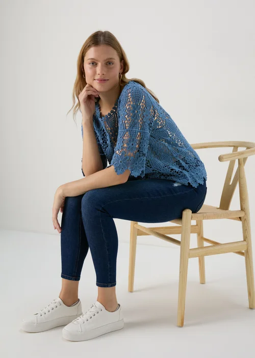 Blue Crochet T Shirt - 8 Image 4