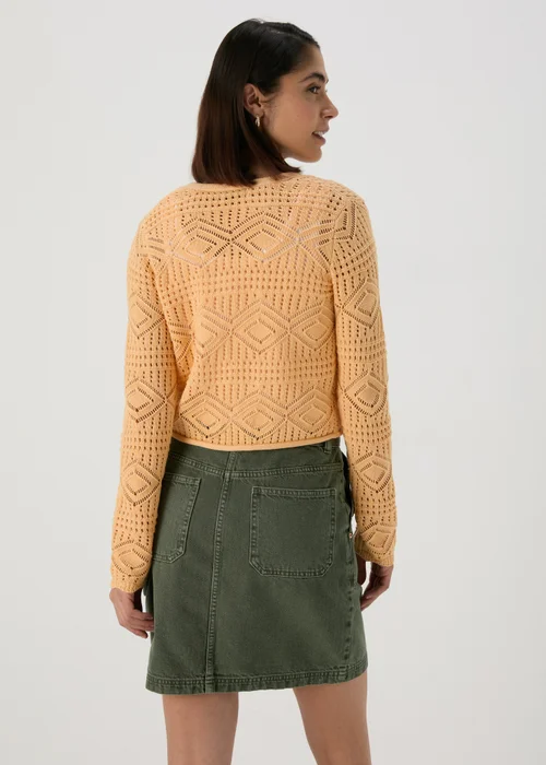 Apricot Tie Front Cardigan - XS Image 2