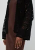 Black Crochet Cardigan - S Image 3